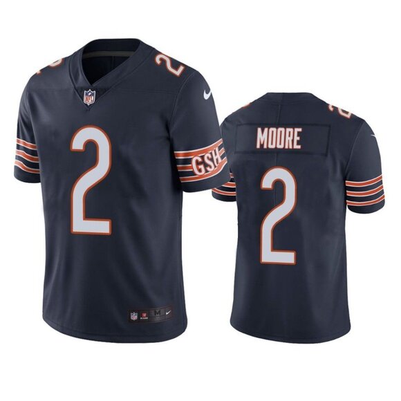Mens Youths Kids Womens 2 DJ Moore Navy Stitched Jersey